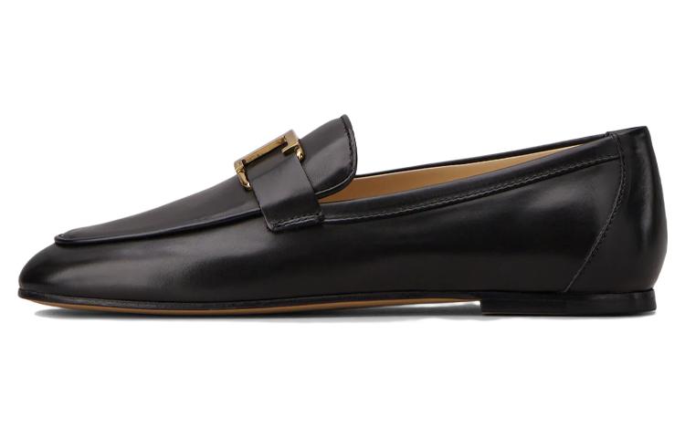(W) TOD'S Leather Low-Top Round Toe Sneaker 'Black'