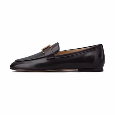 (W) TOD'S Leather Low-Top Round Toe Sneaker 'Black'