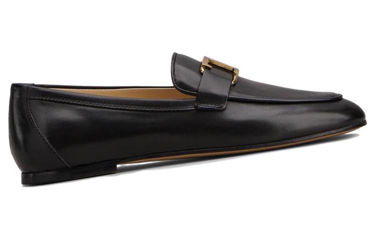 (W) TOD'S Leather Low-Top Round Toe Sneaker 'Black' 圖 2