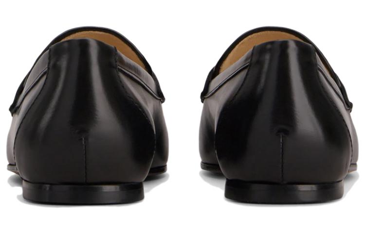 (W) TOD'S Leather Low-Top Round Toe Sneaker 'Black' 圖 4