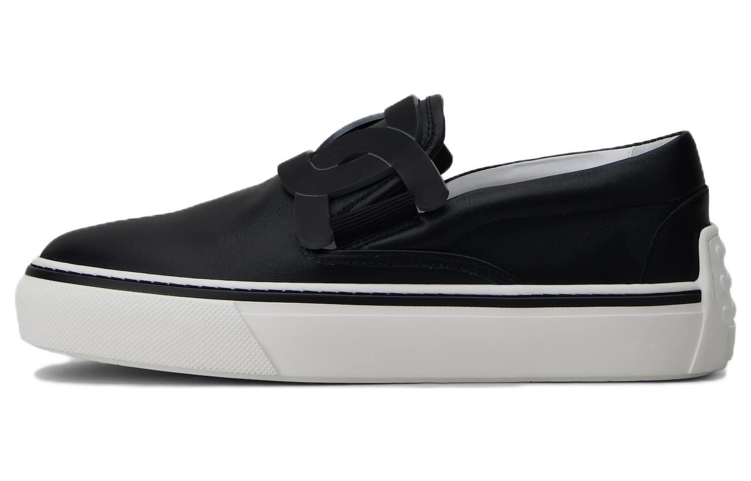 (W) TOD'S Leather Low Slip-On 'Fashion Black'
