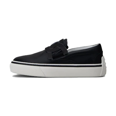 (W) TOD'S Leather Low Slip-On 'Fashion Black'