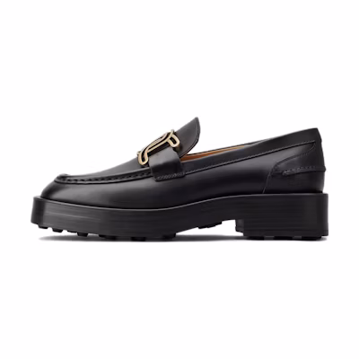(W) TOD'S Leather Low Slip-On Loafer 'Black'