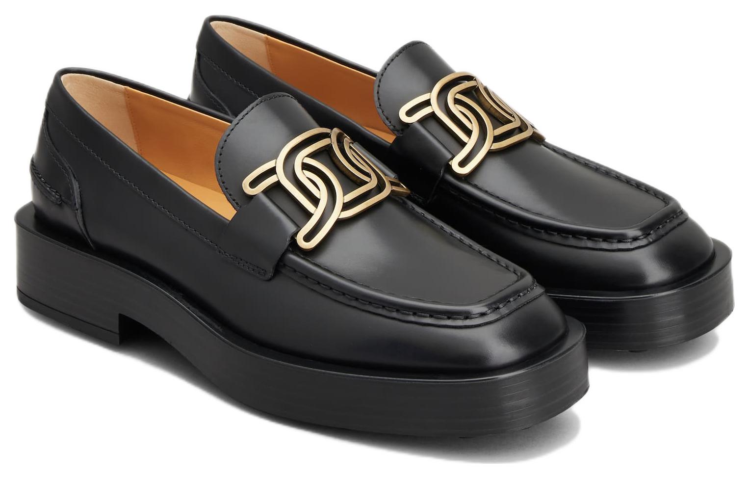 (W) TOD'S Leather Low Slip-On Loafer 'Black' 圖 2