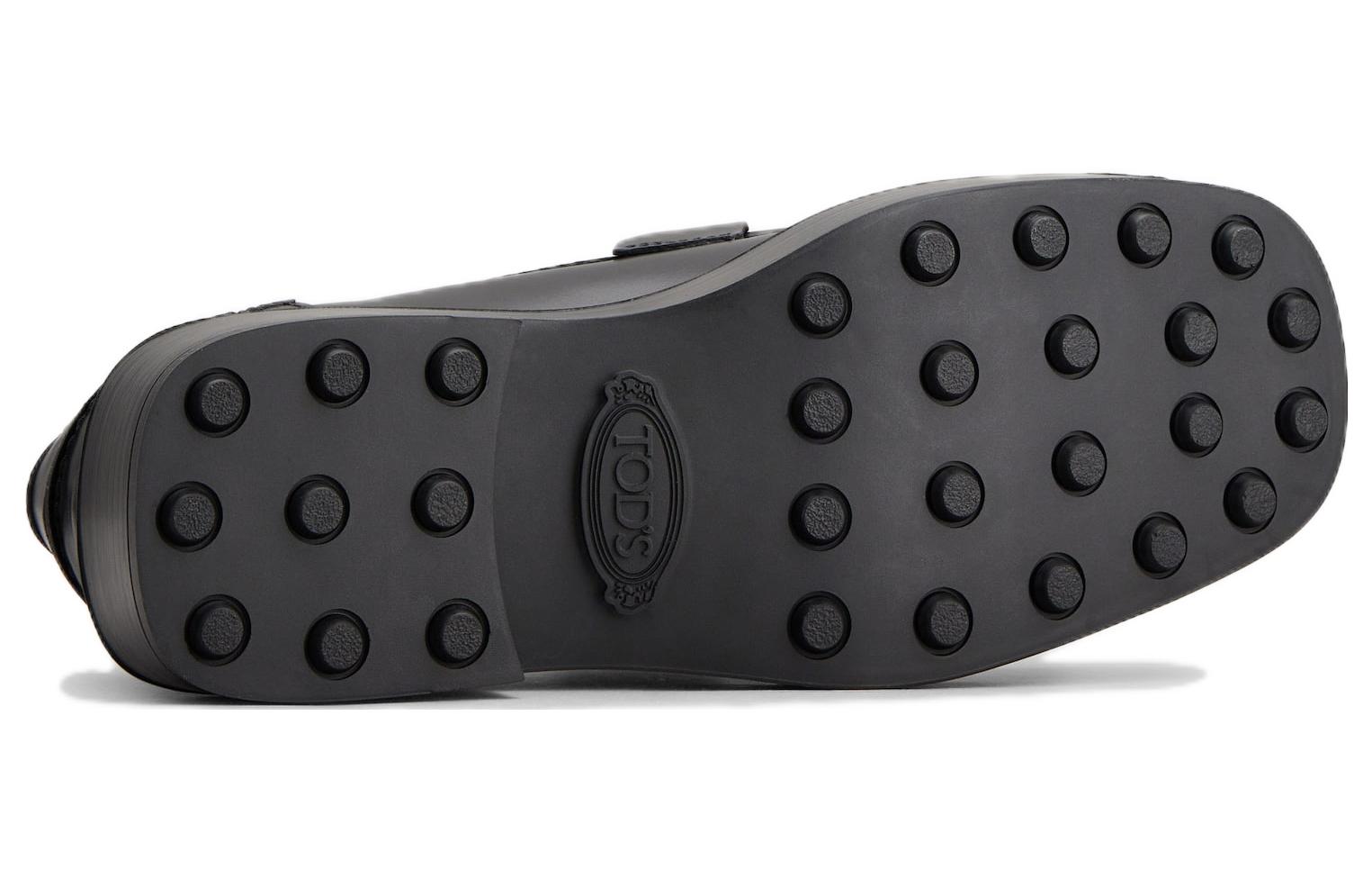 (W) TOD'S Leather Low Slip-On Loafer 'Black' 圖 4