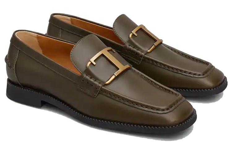 (W) TOD'S Leather Low Slip-On Loafer 'Green' 圖 2