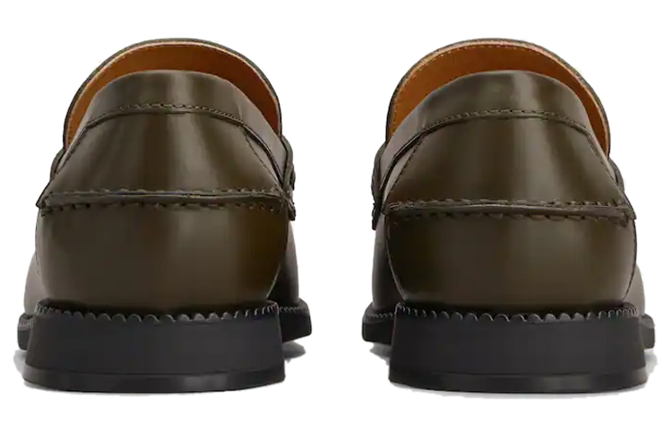 (W) TOD'S Leather Low Slip-On Loafer 'Green' 圖 3