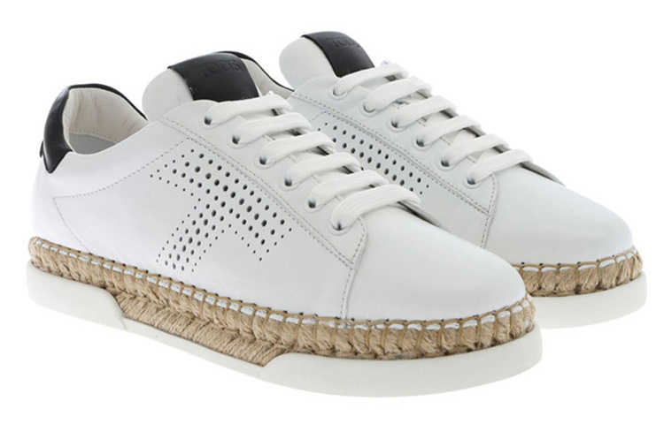 Lookbook (W) Zapatillas bajas de piel TOD'S 'White Fashion' con cordones. XXW96A0Y551JUS0001