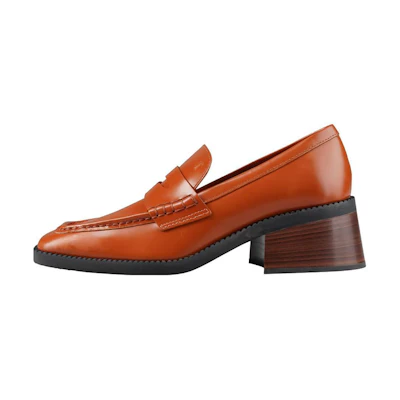 (W) TOD'S Leather Mid-Low Heel 'Brown'