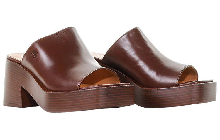 Lookbook (W) TOD''S Leder-Mules ''Modisch Casual Braun'' XXW58K0GO90MDL202