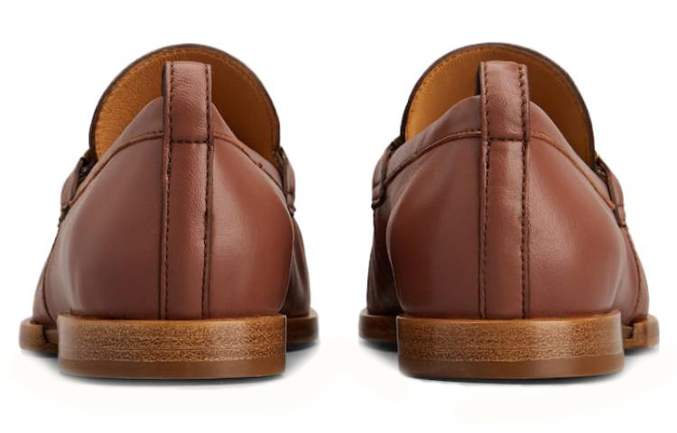Shop (Women) TOD'S Leather Round-Toe Flat 'Brown' XXW19K0HC80SOMS203