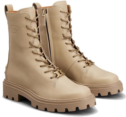 (Women) TOD'S Leather Round-Toe Mid-Top 'Beige Martin' Boots XXW08J0EY53N6MC606 Order (Women) TOD'S Leather Round-Toe Mid-Top 'Beige Martin' Boots XXW08J0EY53N6MC606
