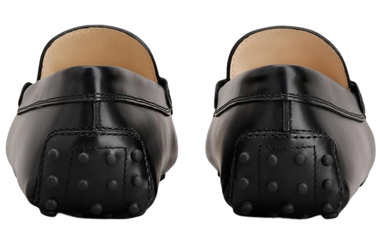 (W) TOD'S Leather Round Toe Flats 'Black' 圖 3