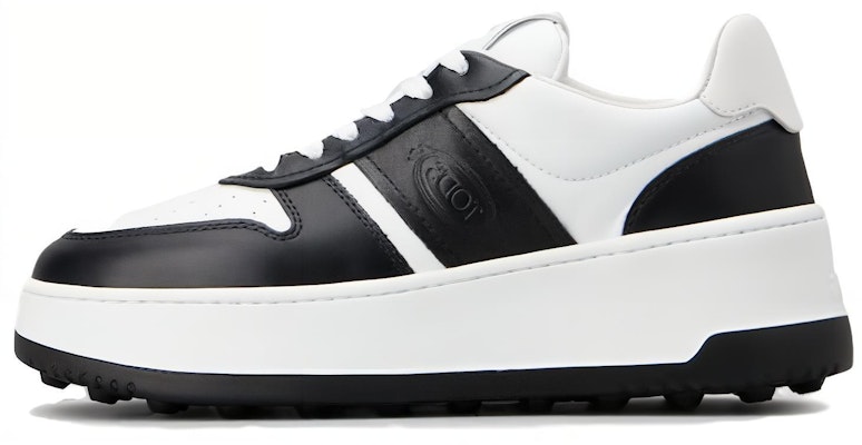 (Women) TOD'S Leather Round Toe Low-Top 'Black and White' XXW88K0HP30SRM0002 Buy (Women) TOD'S Leather Round Toe Low-Top 'Black and White' XXW88K0HP30SRM0002