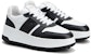 (W) TOD'S Kulit Low-Top Hujung Bulat 'Hitam dan Putih' XXW88K0HP30SRM0002