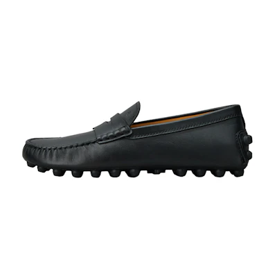 (W) TOD'S Leather Round Toe Slip-On 'Black'
