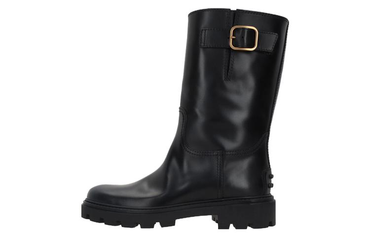 Buy (W) TOD'S スリッポンラウンドトゥブーツ (黒) XXW08J0HL80RBTB999