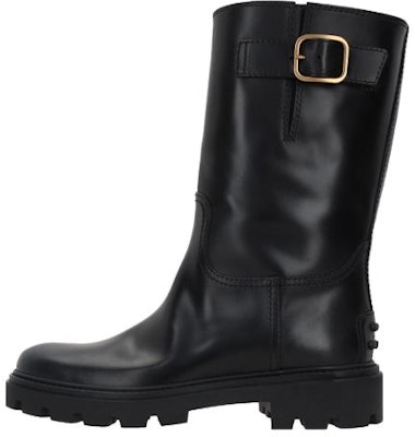 (Women) TOD'S Leather Slip-On Round Toe Booties 'Black' XXW08J0HL80RBTB999 Buy (Women) TOD'S Leather Slip-On Round Toe Booties 'Black' XXW08J0HL80RBTB999