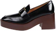 Buy (W) TOD''S Leren Vierkante Neus Slip-On Chunky Hak ''Zwart'' XXW37K0FV50S00B999