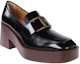 Order (W) TOD''S Leren Vierkante Neus Slip-On Chunky Hak ''Zwart'' XXW37K0FV50S00B999