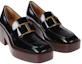 Lookbook (W) TOD''S Leren Vierkante Neus Slip-On Chunky Hak ''Zwart'' XXW37K0FV50S00B999
