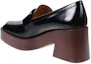 Shop (W) TOD''S Leren Vierkante Neus Slip-On Chunky Hak ''Zwart'' XXW37K0FV50S00B999