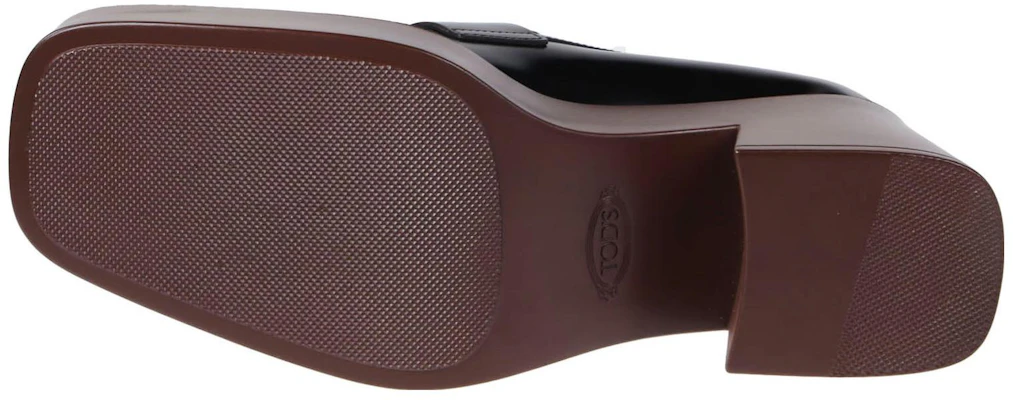 (W) TOD''S Leren Vierkante Neus Slip-On Chunky Hak ''Zwart'' XXW37K0FV50S00B999 Purchase (W) TOD''S Leren Vierkante Neus Slip-On Chunky Hak ''Zwart'' XXW37K0FV50S00B999