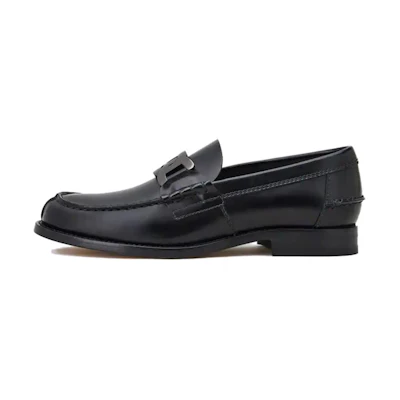 (W) TOD'S Loafer Retro 'Semi-Gloss Black Leather'