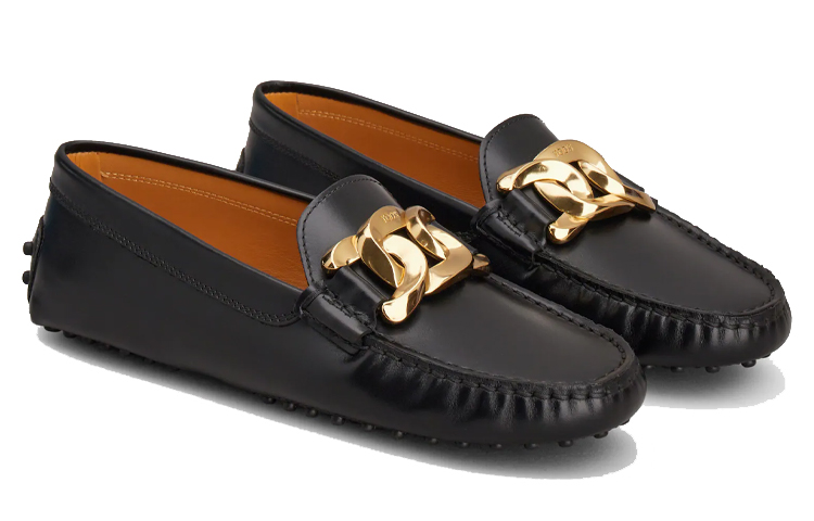 (W) TOD's Low Top Leather Slip-On 'Black' 圖 2