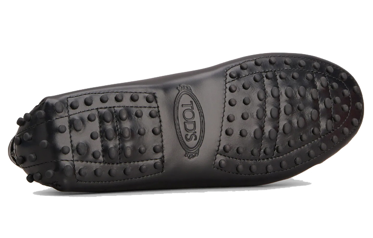 (W) TOD's Low Top Leather Slip-On 'Black' 圖 4