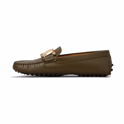 (W) TOD's Low Top Slip-On Leather 'Green'
