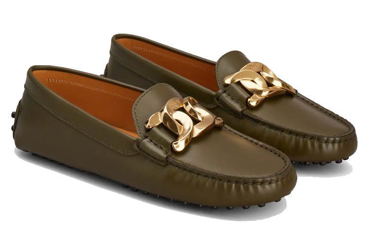 (W) TOD's Low Top Slip-On Leather 'Green' 圖 2