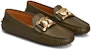 (W) TOD's Kasut Kulit Slip-On Berpotongan Rendah 'Hijau' XXW00G0GC70QGWV611