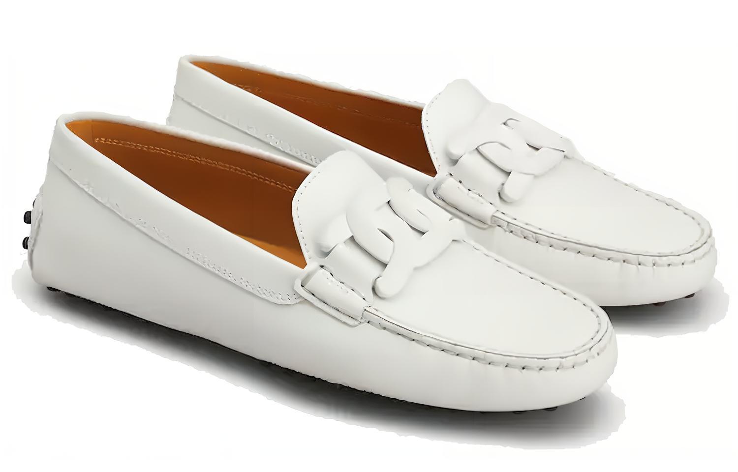(W) TOD's Low Top Slip-On Leather 'White' 圖 2