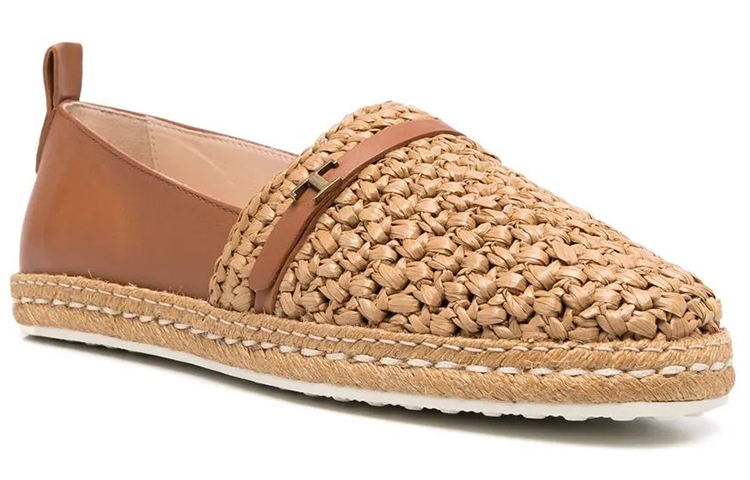 (W) TOD'S Rafia Woven Flats 'Brown' 圖 2