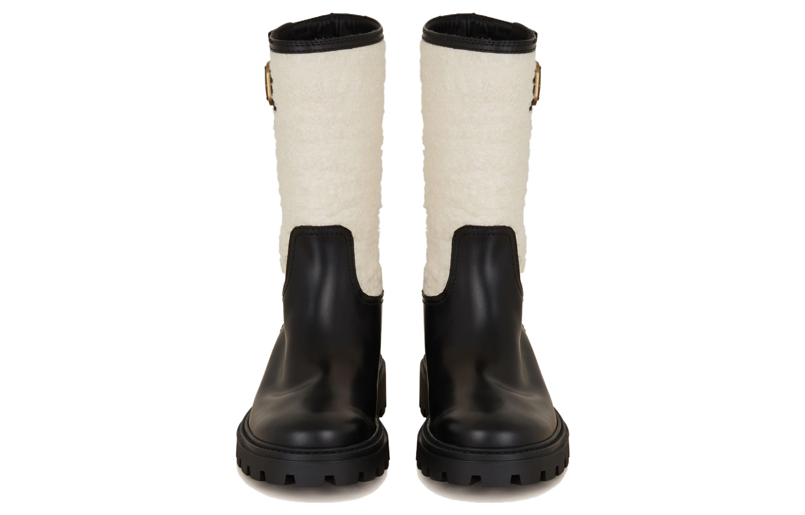 (W) TOD'S Round Toe Buckle Mid-Calf Boot 'Black' 圖 3