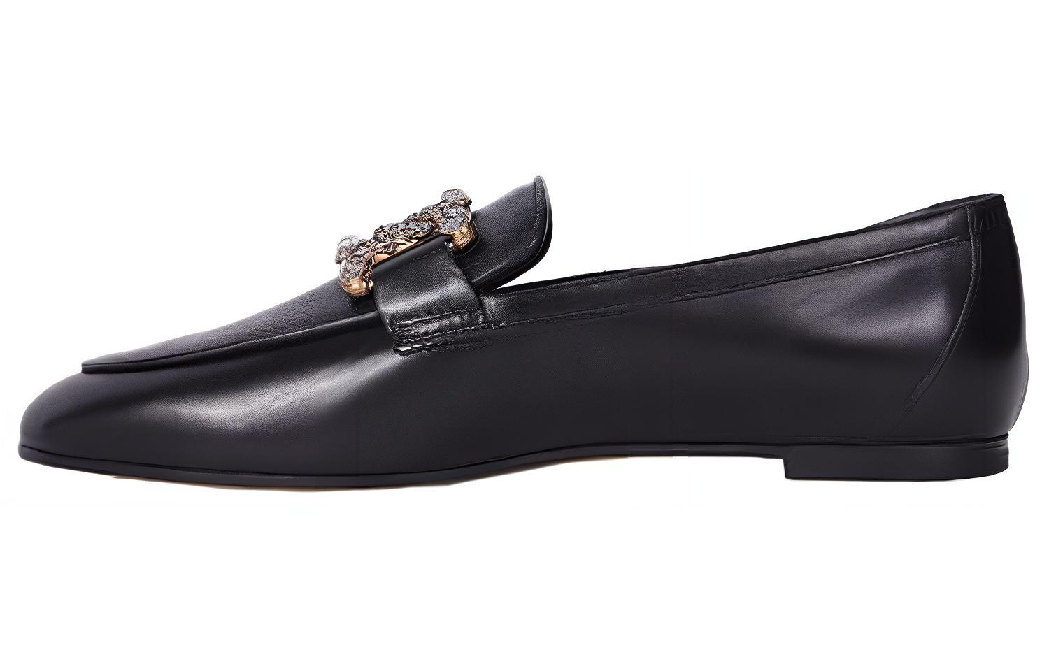 (W) TOD'S Round Toe Loafer 'Black Casual'