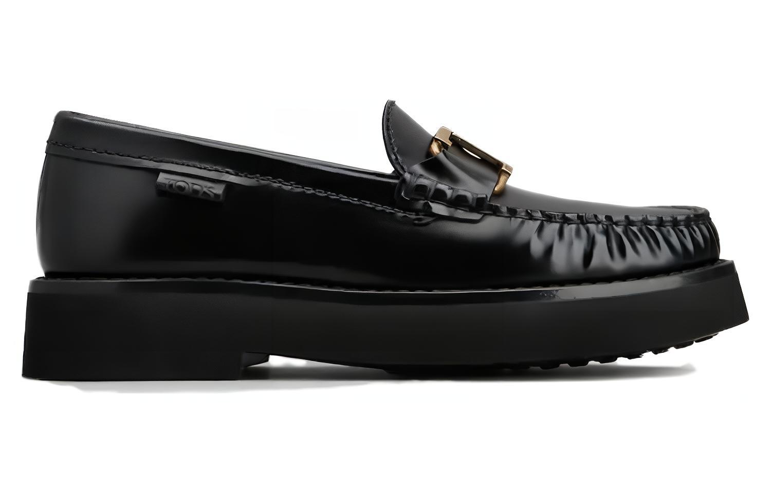 (W) TOD'S Round Toe Loafers 'Black Fashion' 圖 2