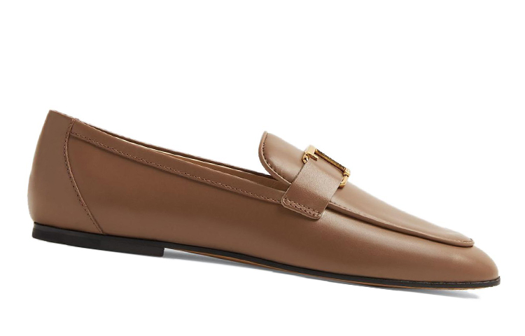 (W) TOD'S Round Toe Loafers 'Brown' 圖 2