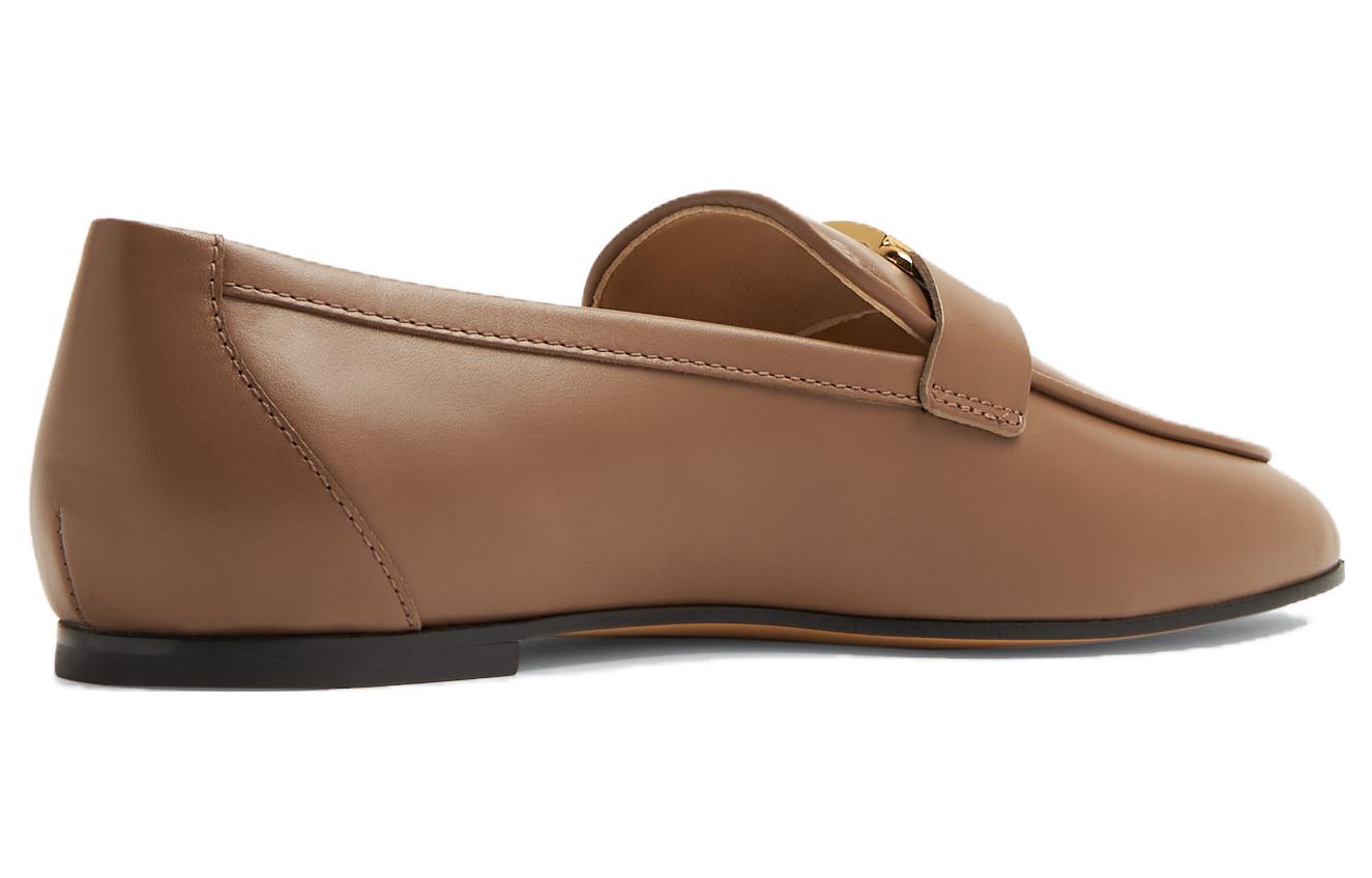 (W) TOD'S Round Toe Loafers 'Brown' 圖 3