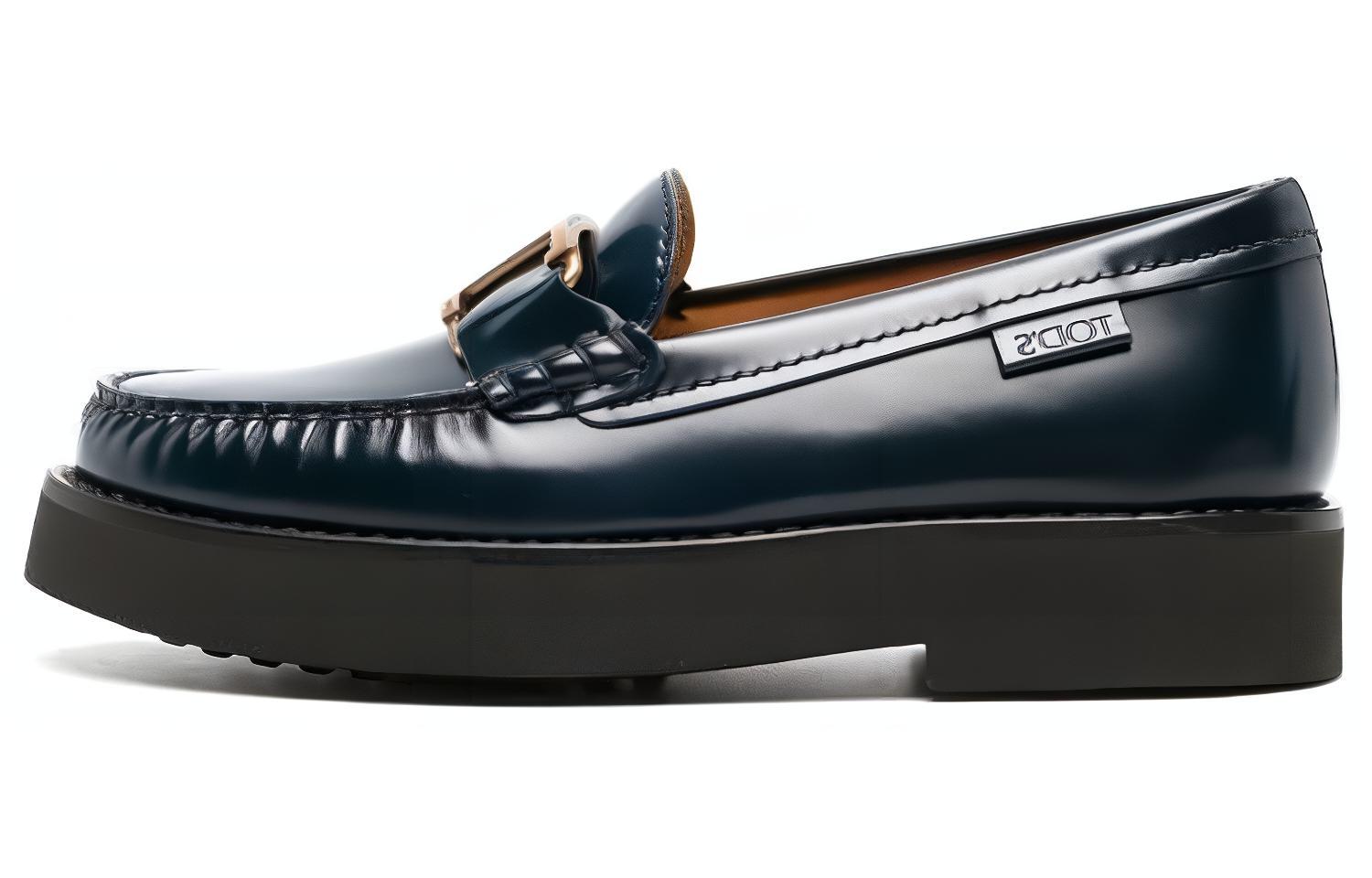 (W) TOD'S Round Toe Slip-On Loafer 'Deep Navy'