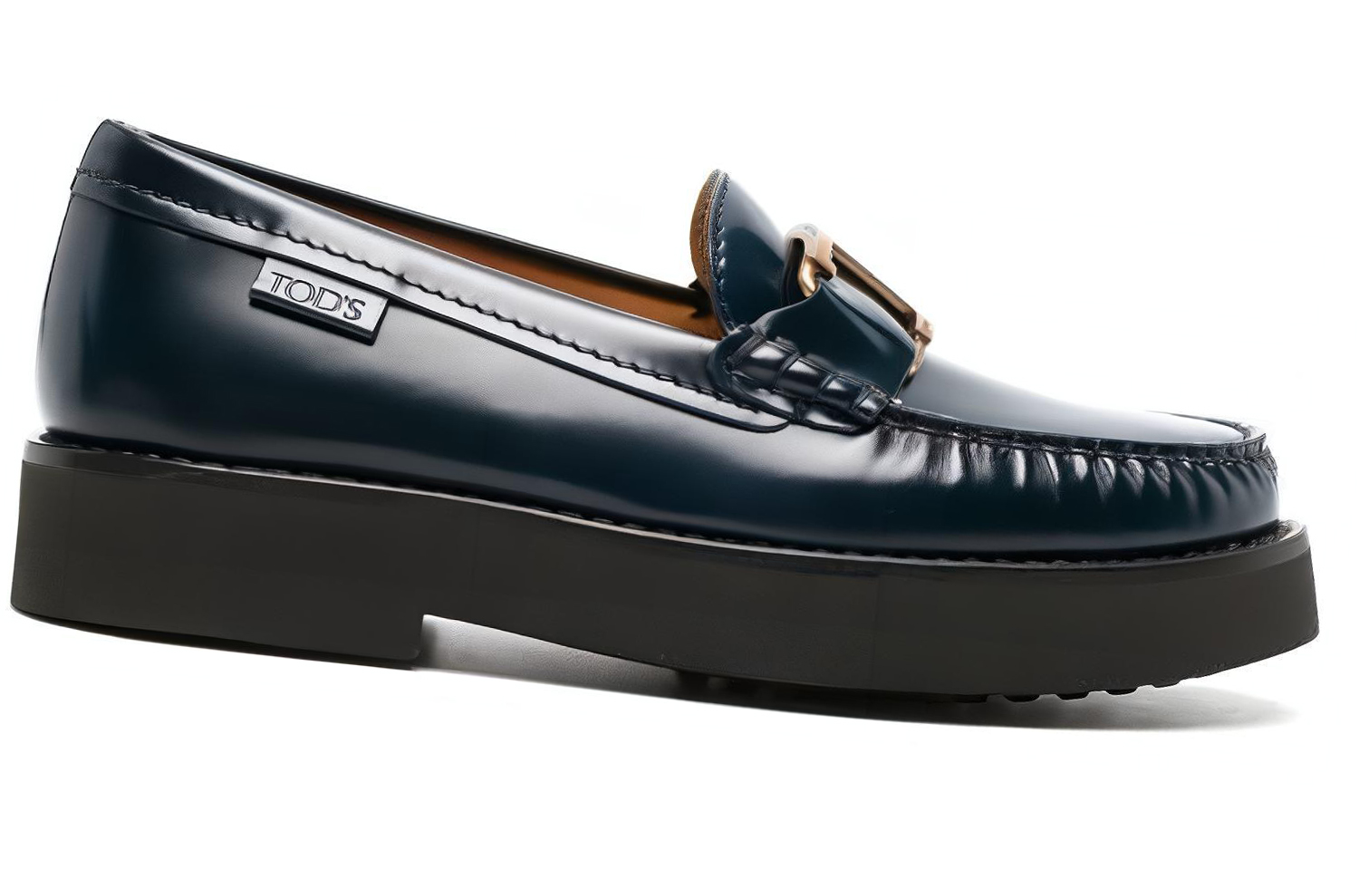 (W) TOD'S Round Toe Slip-On Loafer 'Deep Navy' 圖 2