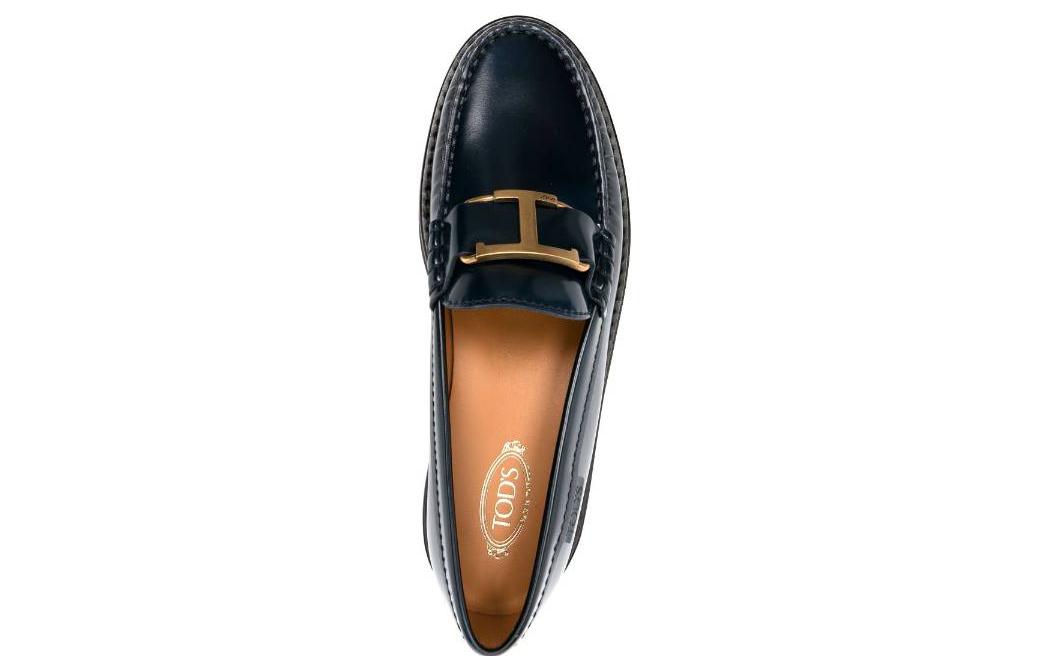(W) TOD'S Round Toe Slip-On Loafer 'Deep Navy' 圖 5