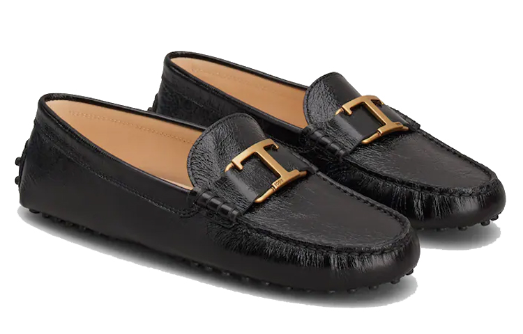 (W) TOD's Slip-On Leather Sneaker 'Black' 圖 2