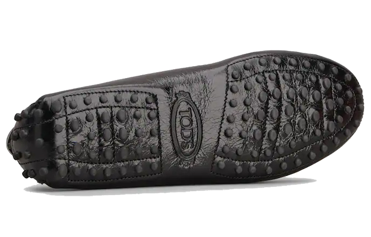 (W) TOD's Slip-On Leather Sneaker 'Black' 圖 4