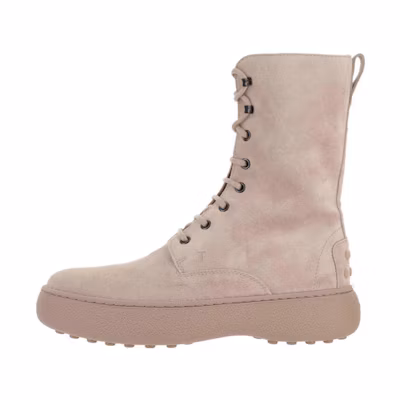 (W) TOD'S Suede Ankle Boots 'CMFTable Versatile Pink'
