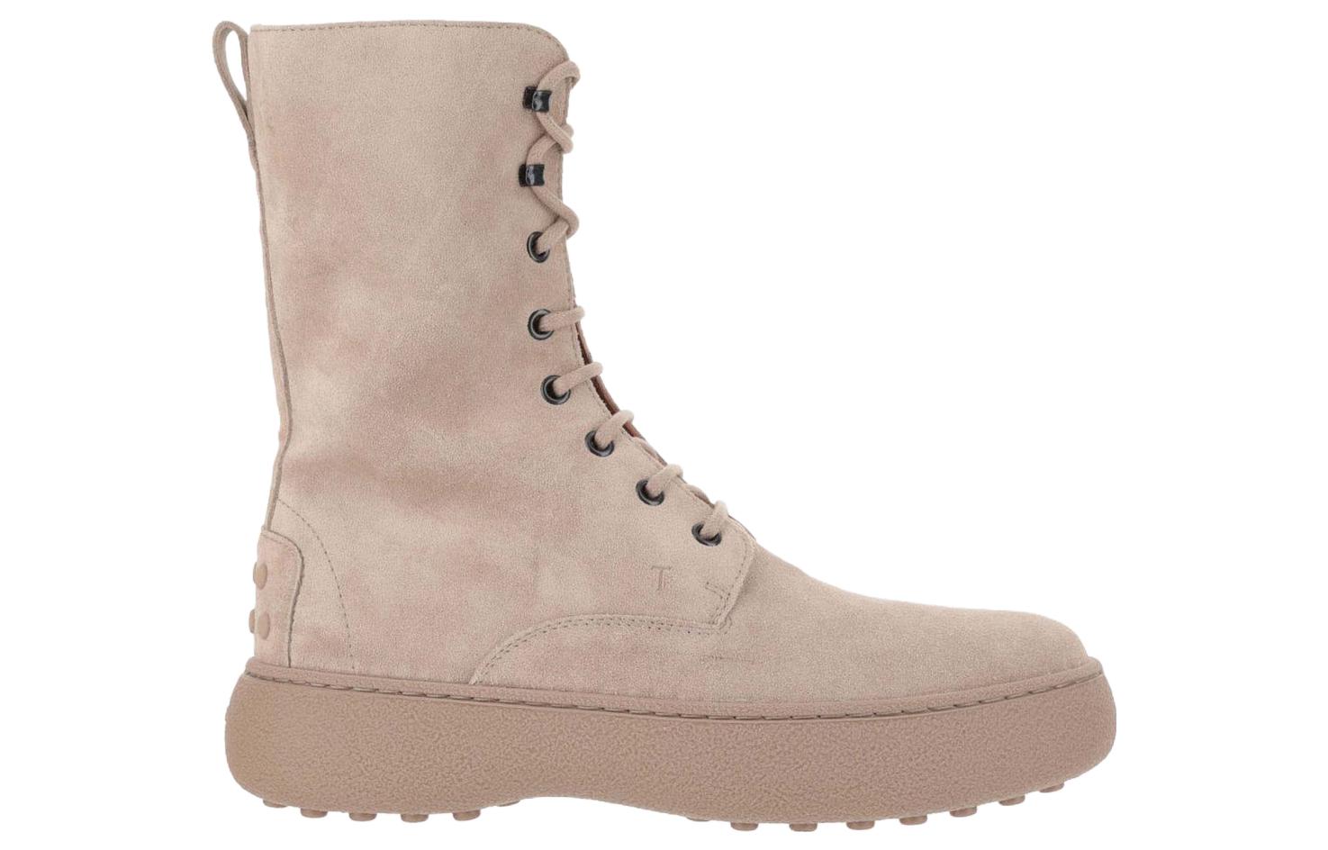 (W) TOD'S Suede Ankle Boots 'CMFTable Versatile Pink' 圖 2