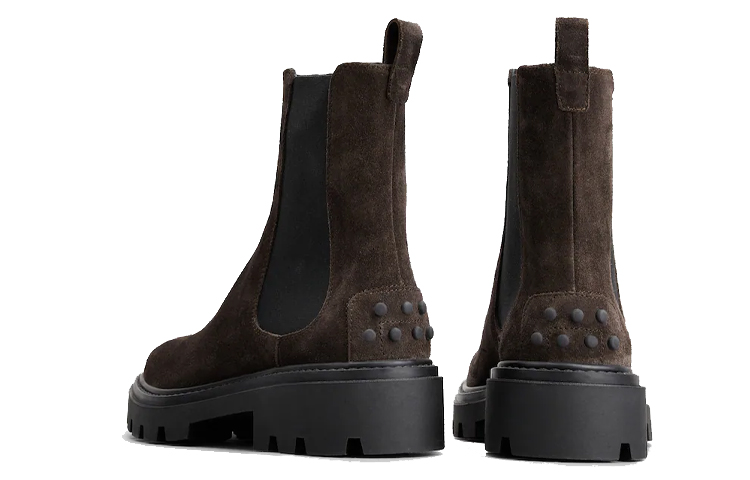 (W) TOD's Suede Chelsea Boots 'Brown' 圖 3