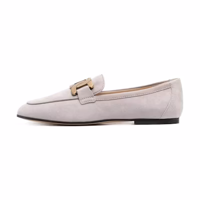 (W) TOD'S Suede Round Toe Loafers 'Grey'