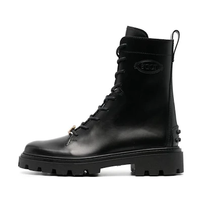 (W) TOD'S Ankle Boot 'Black Round Toe'